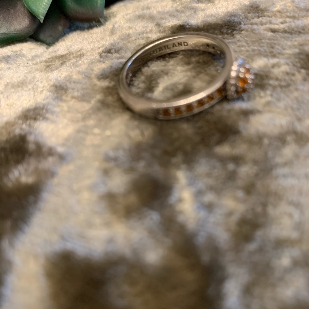 Judith Ripka Stackable Orange Floral Ring - image 6